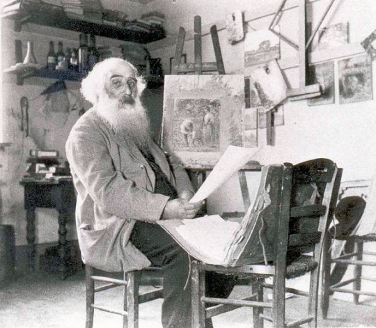 Pissarro dans son atelier